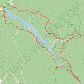 Gravel Loop Around Lake C.Y. O'Connor in Helena National Park trail, distance, elevation, map, profile, GPS track