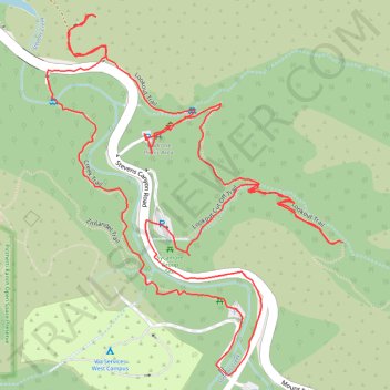 Trails in Stevens Creek County Park trail, distance, elevation, map, profile, GPS track
