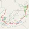 Enchantments traverse trail, distance, elevation, map, profile, GPS track