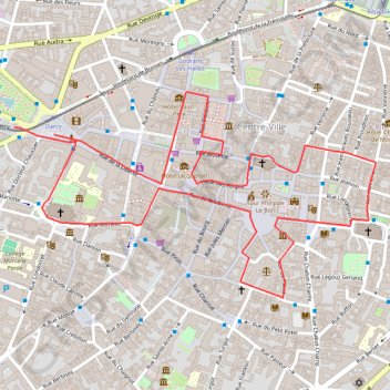 Dijon trail, distance, elevation, map, profile, GPS track