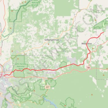 Railway Reserves Heritage Trail trail, distance, elevation, map, profile, GPS track