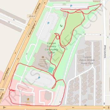 Canyon Country Community Center trail, distance, elevation, map, profile, GPS track
