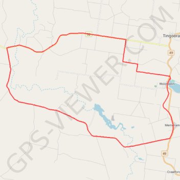 Hordonbrook to Wooroolin trail, distance, elevation, map, profile, GPS track