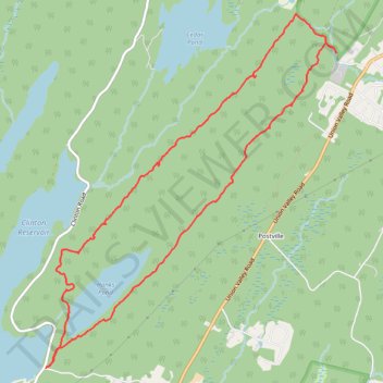Hanks Pond Loop via Fire Tower West Trail and Hanks East Trail - Newark Watershed trail, distance, elevation, map, profile, GPS track
