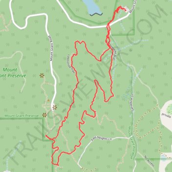Lawsonite Trail and Greenwake Trail Loop below Mount Grant trail, distance, elevation, map, profile, GPS track