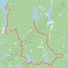 Day 2 of 3 day hiking trip along the Western Uplands Backpacking Trail in Algonquin Provincial Park trail, distance, elevation, map, profile, GPS track