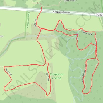 Chapparal_South trail, distance, elevation, map, profile, GPS track