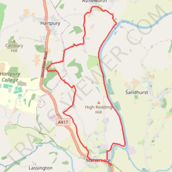 Maisemore to Ashleworth Loop trail, distance, elevation, map, profile, GPS track
