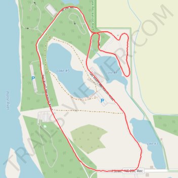 Two Rivers State Recreation Area Loop Walk trail, distance, elevation, map, profile, GPS track