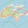 Rottnest Island Loop trail, distance, elevation, map, profile, GPS track