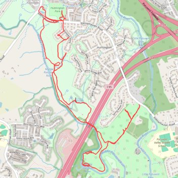 Savage Park trail, distance, elevation, map, profile, GPS track