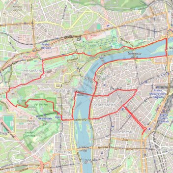 Prague 9.gpx trail, distance, elevation, map, profile, GPS track