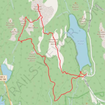 Acadia National Park Trails trail, distance, elevation, map, profile, GPS track