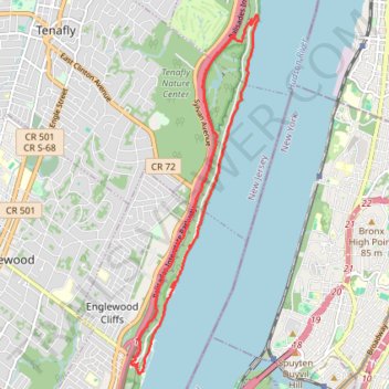 Palisades Hike trail, distance, elevation, map, profile, GPS track