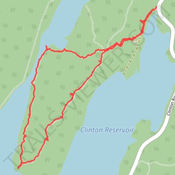 Buckabear Pond Trail and Clinton West Trail loop trail, distance, elevation, map, profile, GPS track