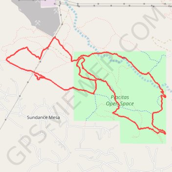 Placitas Open Space Loop trail, distance, elevation, map, profile, GPS track