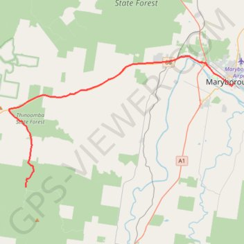 Maryborough - Sandy Creek Bible Camp trail, distance, elevation, map, profile, GPS track