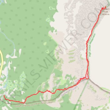 Hayden Peak trail, distance, elevation, map, profile, GPS track