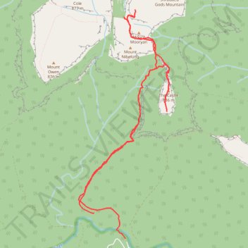 Castle Walking Track and Castle to Monolith Valley trail, distance, elevation, map, profile, GPS track