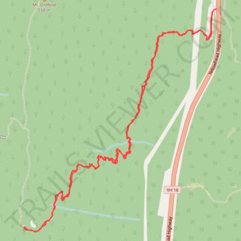 Tall Trees Trail to Hollow Cedar trail, distance, elevation, map, profile, GPS track