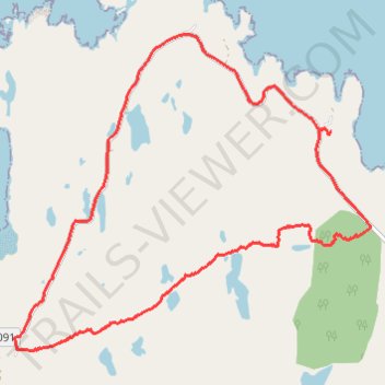 Loop hike across northern end of Applecross Peninsula trail, distance, elevation, map, profile, GPS track