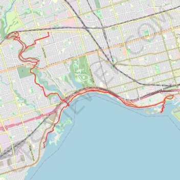 Toronto Cycling trail, distance, elevation, map, profile, GPS track