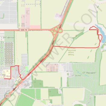 Untitled Route trail, distance, elevation, map, profile, GPS track
