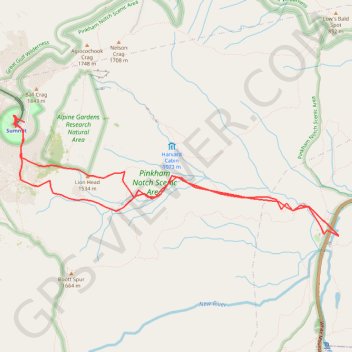 Mount Washington, Lion Head and Tuckerman Ravine Loop trail, distance, elevation, map, profile, GPS track