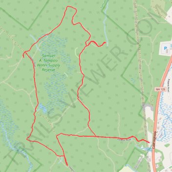 Samuel A. Tamposi Water Supply Reserve Loop Hike trail, distance, elevation, map, profile, GPS track