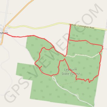 Leyburn State Forest trail, distance, elevation, map, profile, GPS track