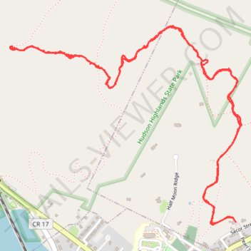 Undercliff Trail from Nelsonville to Breakneck-view point on Bull Hill trail, distance, elevation, map, profile, GPS track