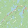 Day 1 of 3 day hiking trip along the Western Uplands Backpacking Trail in Algonquin Provincial Park trail, distance, elevation, map, profile, GPS track