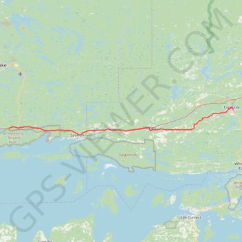 Spragge - Espanola trail, distance, elevation, map, profile, GPS track
